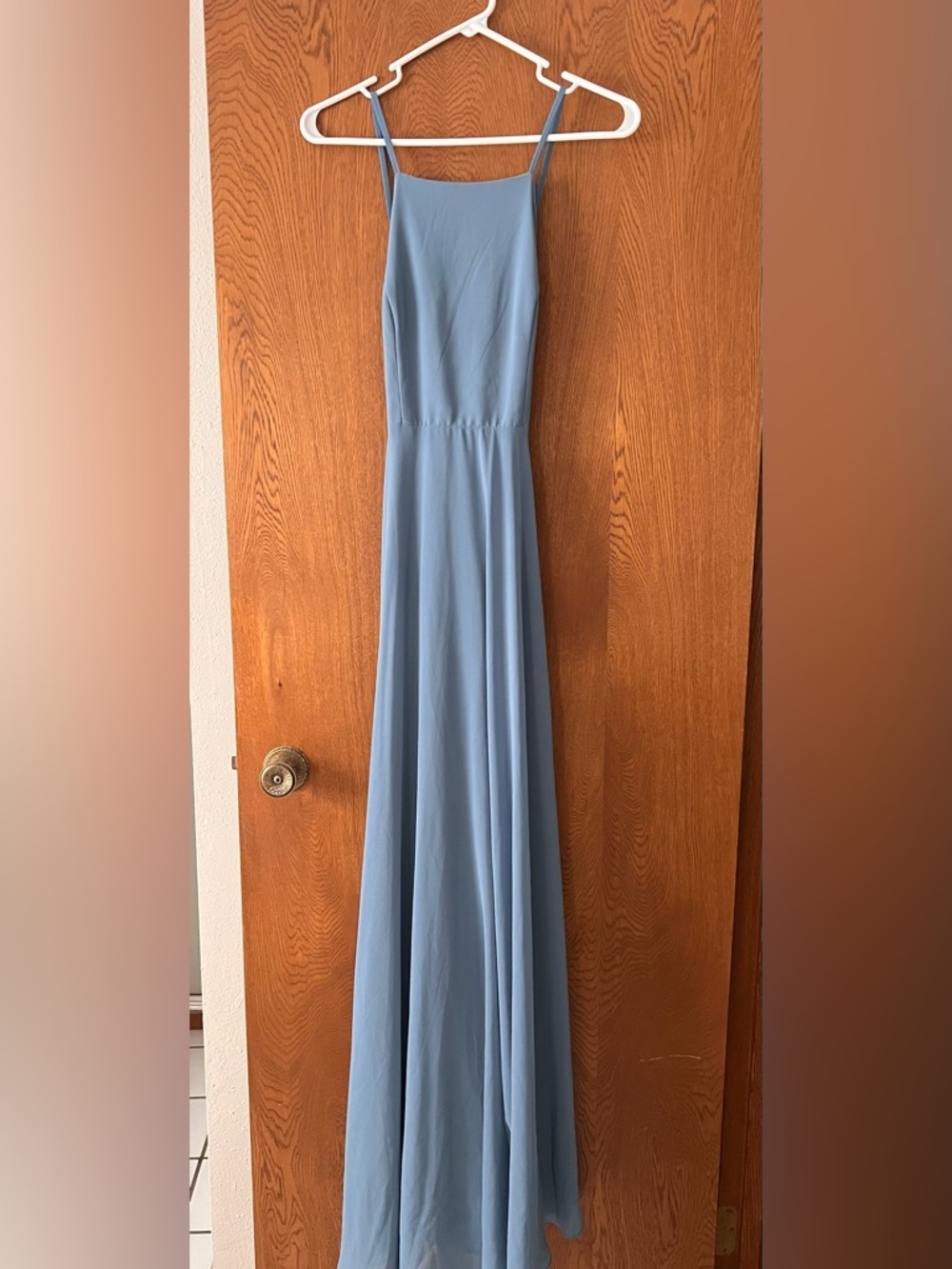 Lulu's Slate Blue Halter Maxi Dress - Picture 4 of 5